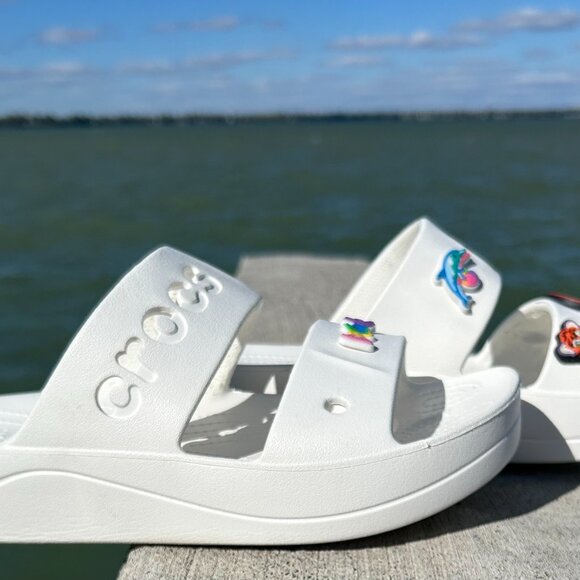 Crocs Baya Platform Slide Sandal Women Sz 10 - Picture 3 of 7